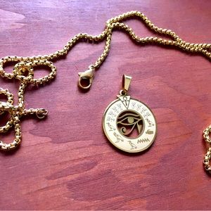 Egyptian Horus Eye necklace charm pendant